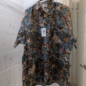 Yiume Floral Pattern Men's Casual Shirt XXXL